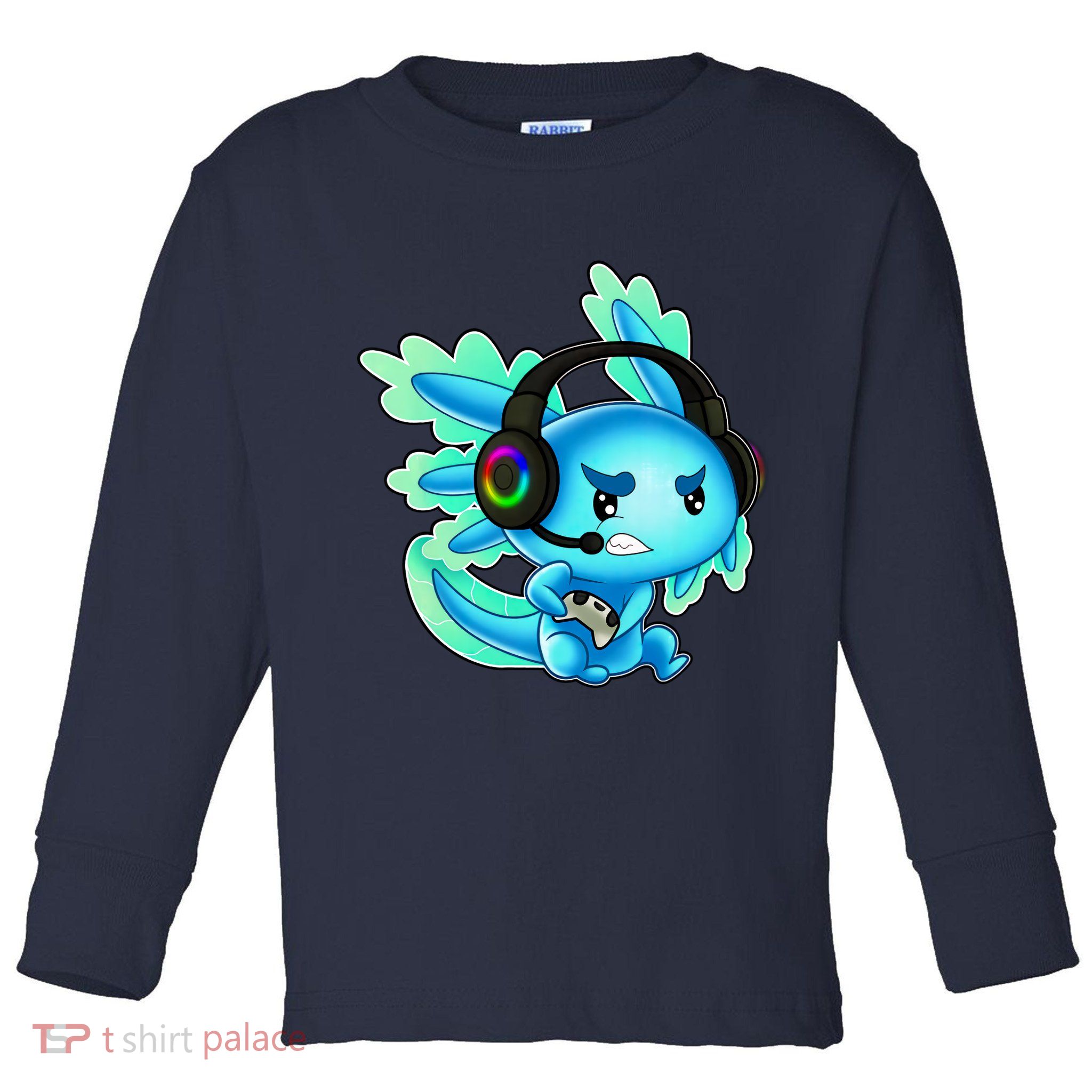 Gaming Axolotl Ambystoma Mexicanum Mexican Walking Fish Toddler Long Sleeve Shirt