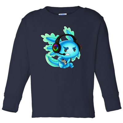 Gaming Axolotl Ambystoma Mexicanum Mexican Walking Fish Toddler Long Sleeve Shirt