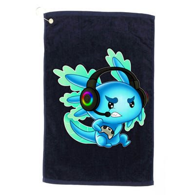 Gaming Axolotl Ambystoma Mexicanum Mexican Walking Fish Platinum Collection Golf Towel