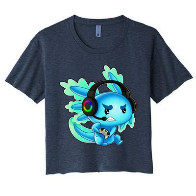 Gaming Axolotl Ambystoma Mexicanum Mexican Walking Fish Crop Top