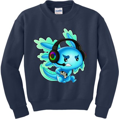 Gaming Axolotl Ambystoma Mexicanum Mexican Walking Fish Kids Sweatshirt