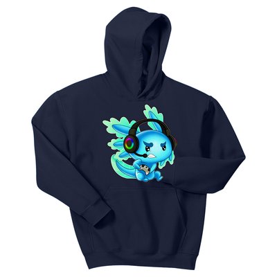 Gaming Axolotl Ambystoma Mexicanum Mexican Walking Fish Kids Hoodie