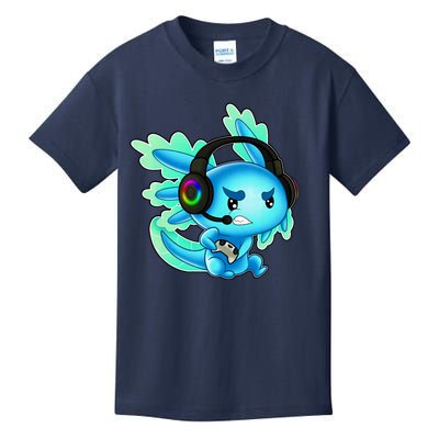 Gaming Axolotl Ambystoma Mexicanum Mexican Walking Fish Kids T-Shirt