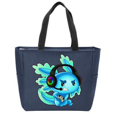 Gaming Axolotl Ambystoma Mexicanum Mexican Walking Fish Zip Tote Bag