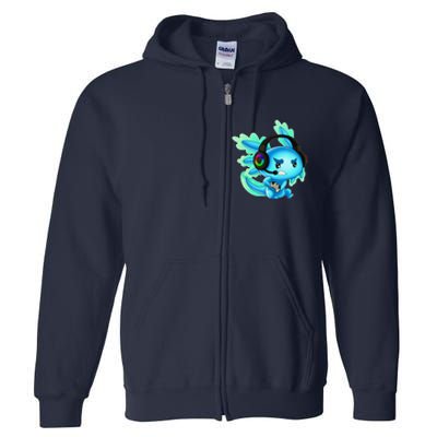 Gaming Axolotl Ambystoma Mexicanum Mexican Walking Fish Full Zip Hoodie