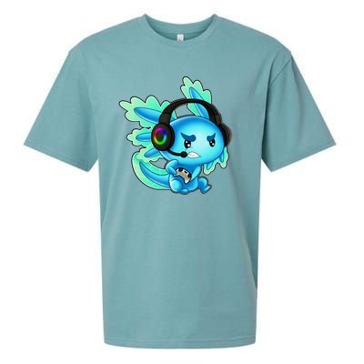 Gaming Axolotl Ambystoma Mexicanum Mexican Walking Fish Sueded Cloud Jersey T-Shirt