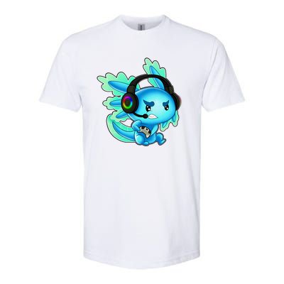 Gaming Axolotl Ambystoma Mexicanum Mexican Walking Fish Softstyle® CVC T-Shirt