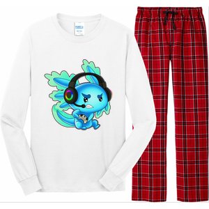 Gaming Axolotl Ambystoma Mexicanum Mexican Walking Fish  Long Sleeve Pajama Set