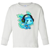 Gaming Axolotl Ambystoma Mexicanum Mexican Walking Fish  Toddler Long Sleeve Shirt