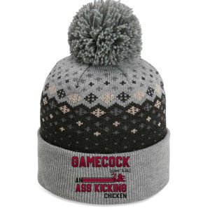 Gamecock An Ass Kicking Chicken Funny Saying Gift The Baniff Cuffed Pom Beanie