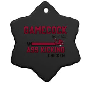 Gamecock An Ass Kicking Chicken Funny Saying Gift Ceramic Star Ornament