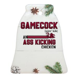 Gamecock An Ass Kicking Chicken Funny Saying Gift Ceramic Bell Ornament