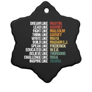 Greatest African American Leaders Black History Month Attire Gift Ceramic Star Ornament