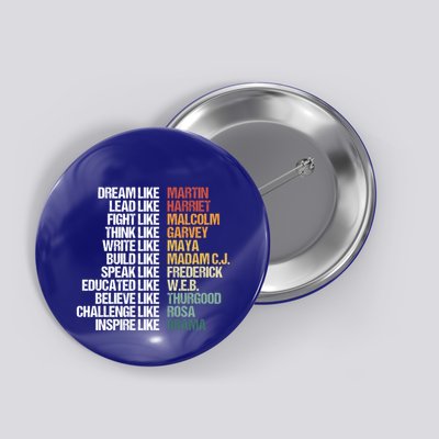 Greatest African American Leaders Black History Month Attire Gift Button