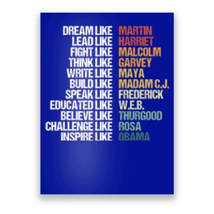 Greatest African American Leaders Black History Month Attire Gift Poster