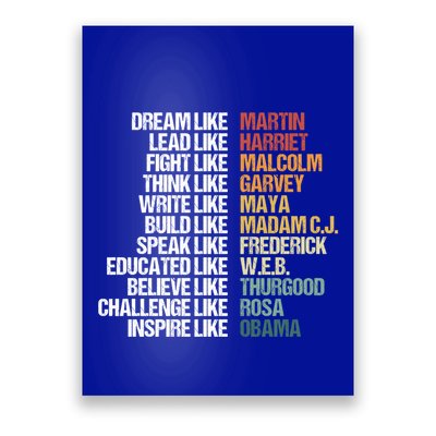 Greatest African American Leaders Black History Month Attire Gift Poster