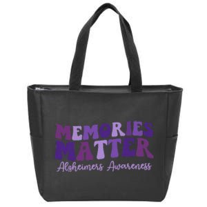 Groovy AlzheimerS Awareness Pride Zip Tote Bag