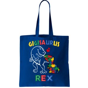 Gigisaurus Autism Awareness Mimi Dinosaur Grandmother Gigi Gift Tote Bag