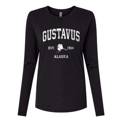 Gustavus Alaska Ak Vintage Athletic Womens Cotton Relaxed Long Sleeve T-Shirt