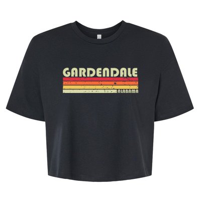 Gardendale Al Alabama Funny City Home Roots Gift Retro 80s Bella+Canvas Jersey Crop Tee