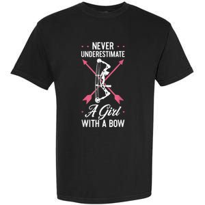 Girl Archer Archery Bowwomen Bow Bowhunter Toxophilite Arrow Garment-Dyed Heavyweight T-Shirt