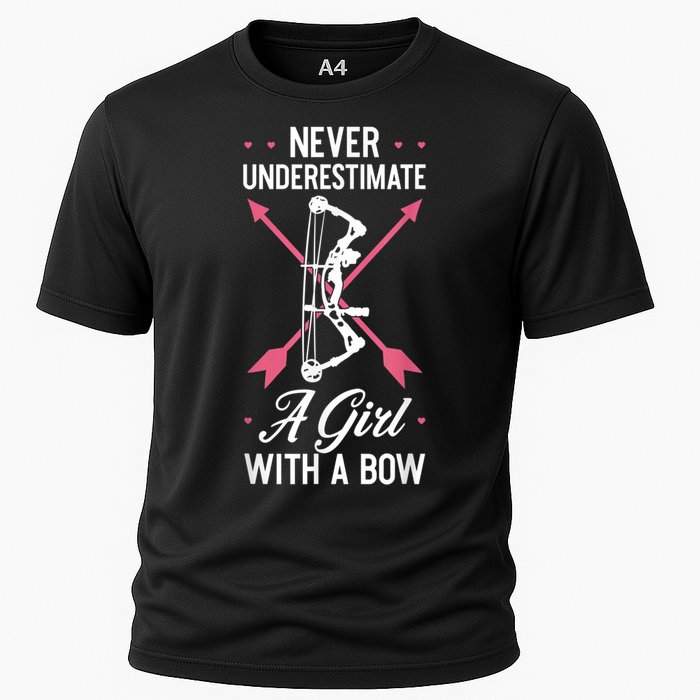 Girl Archer Archery Bowwomen Bow Bowhunter Toxophilite Arrow Cooling Performance Crew T-Shirt