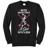 Girl Archer Archery Bowwomen Bow Bowhunter Toxophilite Arrow Sweatshirt