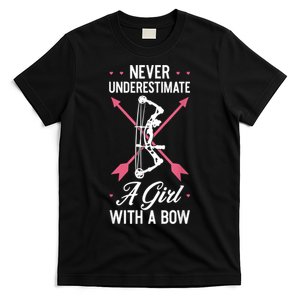 Girl Archer Archery Bowwomen Bow Bowhunter Toxophilite Arrow T-Shirt