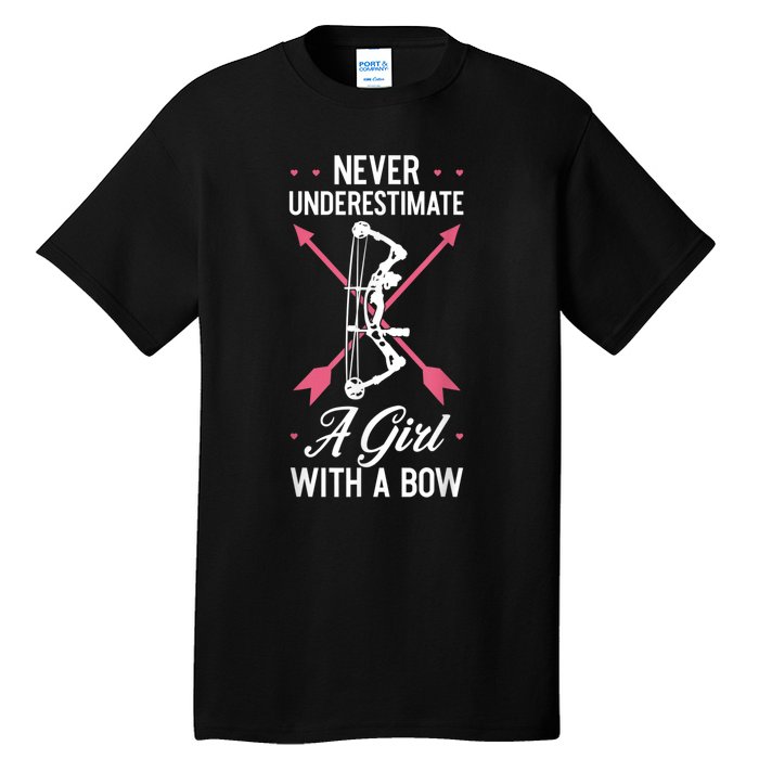 Girl Archer Archery Bowwomen Bow Bowhunter Toxophilite Arrow Tall T-Shirt