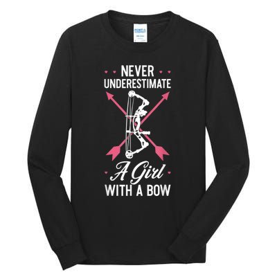 Girl Archer Archery Bowwomen Bow Bowhunter Toxophilite Arrow Tall Long Sleeve T-Shirt