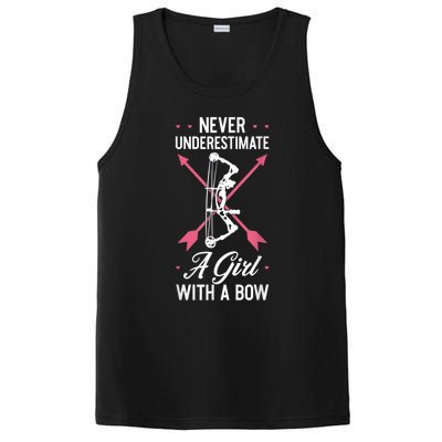 Girl Archer Archery Bowwomen Bow Bowhunter Toxophilite Arrow PosiCharge Competitor Tank