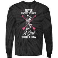 Girl Archer Archery Bowwomen Bow Bowhunter Toxophilite Arrow Tie-Dye Long Sleeve Shirt