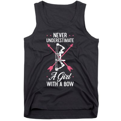 Girl Archer Archery Bowwomen Bow Bowhunter Toxophilite Arrow Tank Top