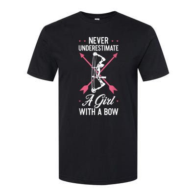 Girl Archer Archery Bowwomen Bow Bowhunter Toxophilite Arrow Softstyle CVC T-Shirt