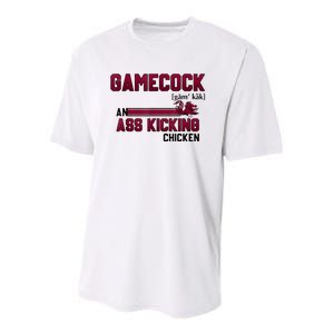 Gamecock An Ass Kicking Chicken Funny Saying Youth Performance Sprint T-Shirt