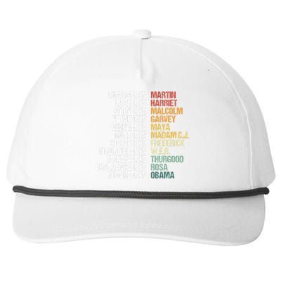 Greatest African American Leaders Black History Month Attire Snapback Five-Panel Rope Hat