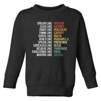 Greatest African American Leaders Black History Month Attire Toddler Sweatshirt