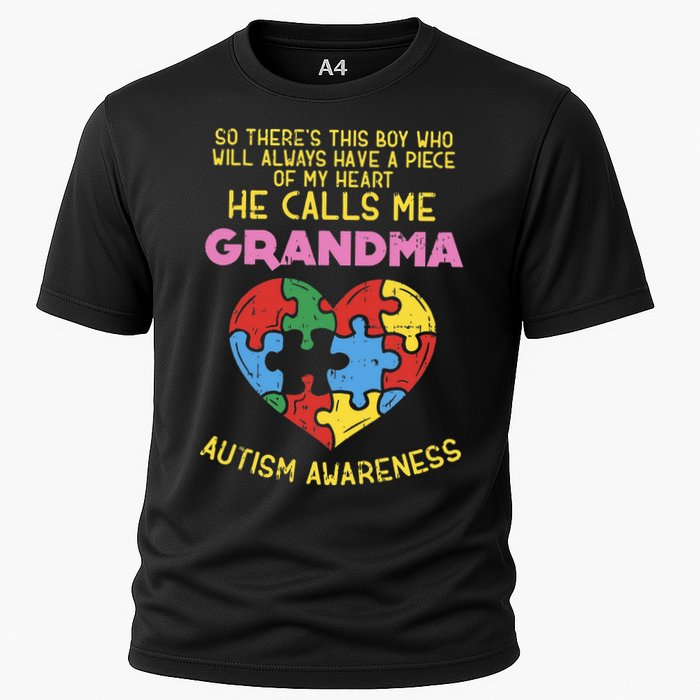 Grandma Autism Awareness Austistic  Piece My Heart Cooling Performance Crew T-Shirt