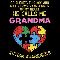 Grandma Autism Awareness Austistic  Piece My Heart Cooling Performance Crew T-Shirt