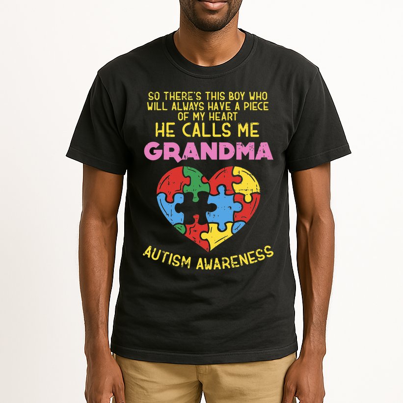 Grandma Autism Awareness Austistic  Piece My Heart Tall T-Shirt