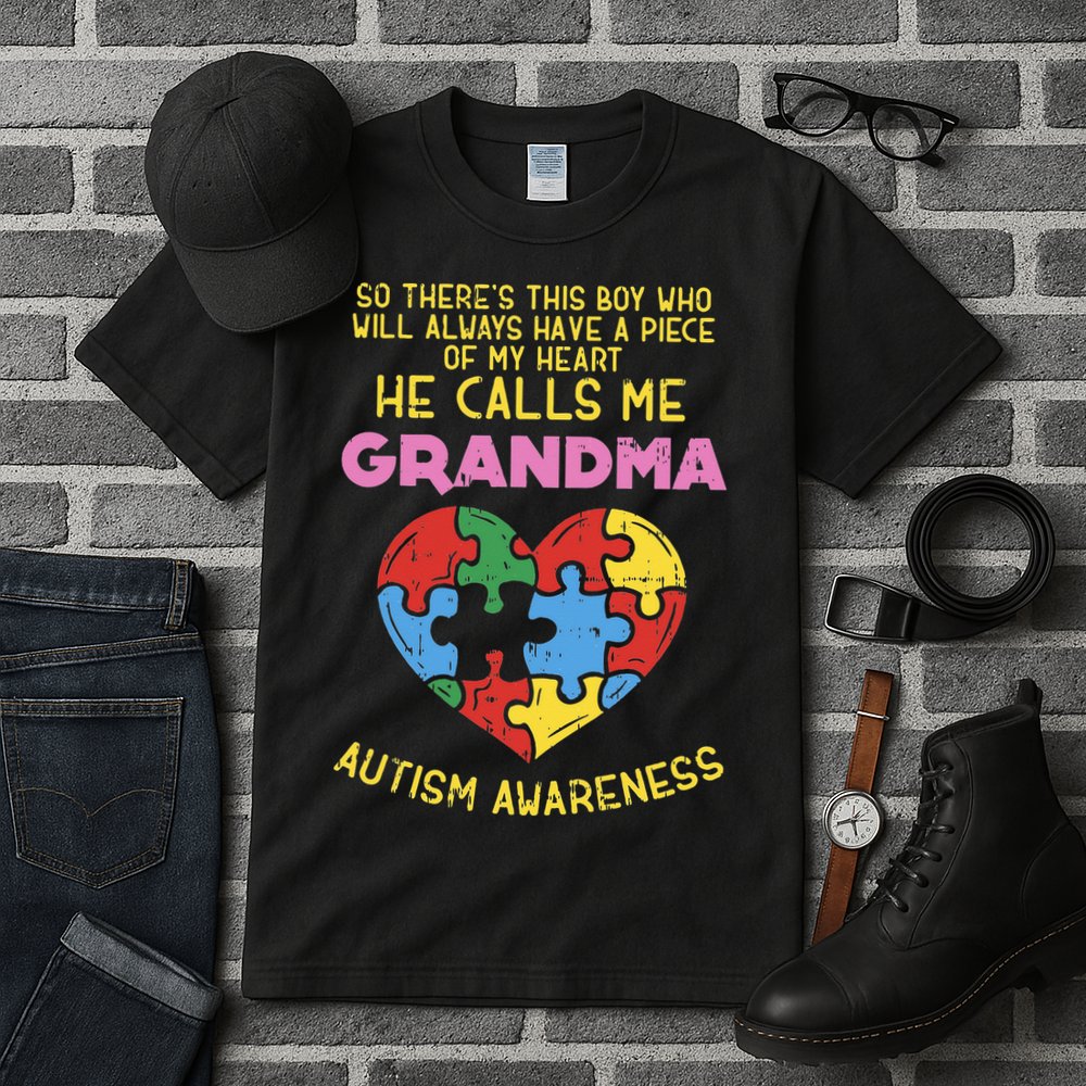 Grandma Autism Awareness Austistic  Piece My Heart Tall T-Shirt