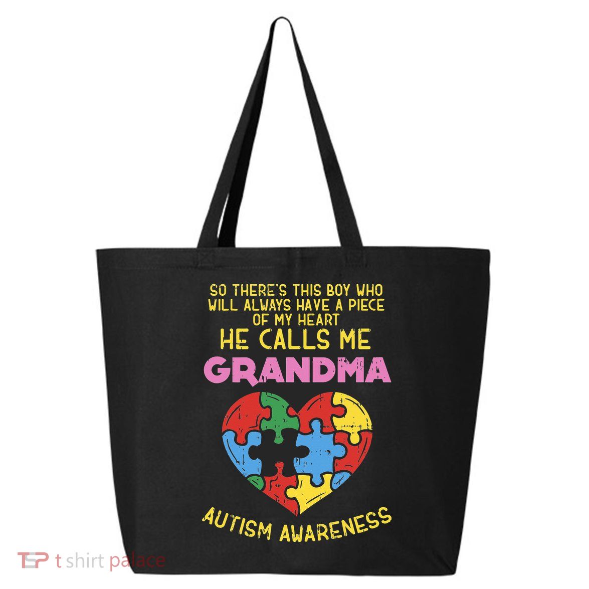 Grandma Autism Awareness Austistic  Piece My Heart 25L Jumbo Tote