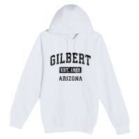 Gilbert Arizona Az Vintage Established Sports Design Premium Pullover Hoodie