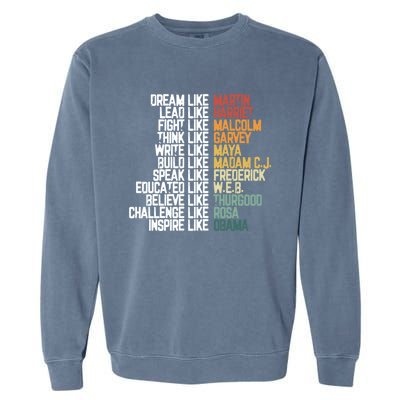 Greatest African American Leaders Black History Month Attire Funny Gift Garment-Dyed Sweatshirt