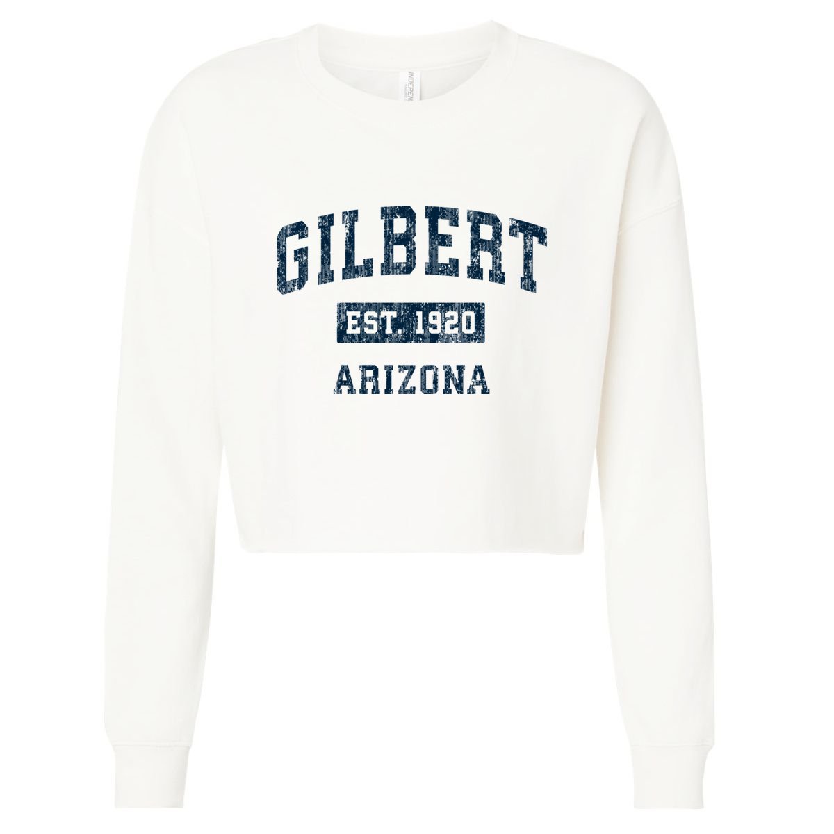 Gilbert Arizona Az Vintage Sports Cropped Pullover Crew