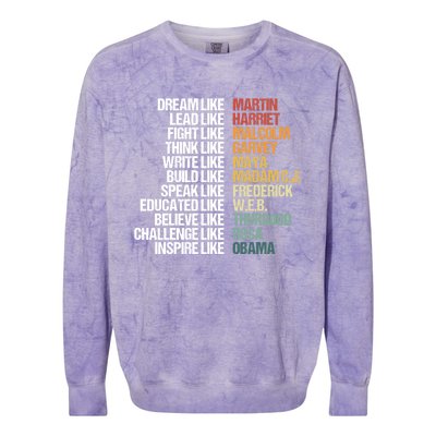 Greatest African American Leaders Black History Month Attire Cool Gift Colorblast Crewneck Sweatshirt