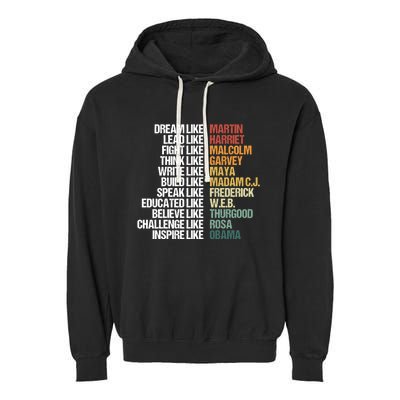 Greatest African American Leaders Black History Month Attire Cool Gift Garment-Dyed Fleece Hoodie