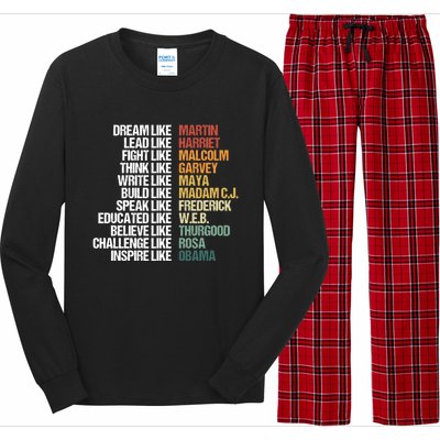 Greatest African American Leaders Black History Month Attire Cool Gift Long Sleeve Pajama Set