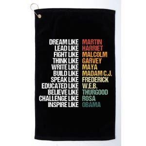 Greatest African American Leaders Black History Month Attire Cool Gift Platinum Collection Golf Towel