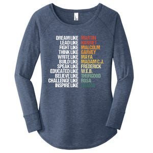 Greatest African American Leaders Black History Month Attire Cool Gift Women's Perfect Tri Tunic Long Sleeve Shirt